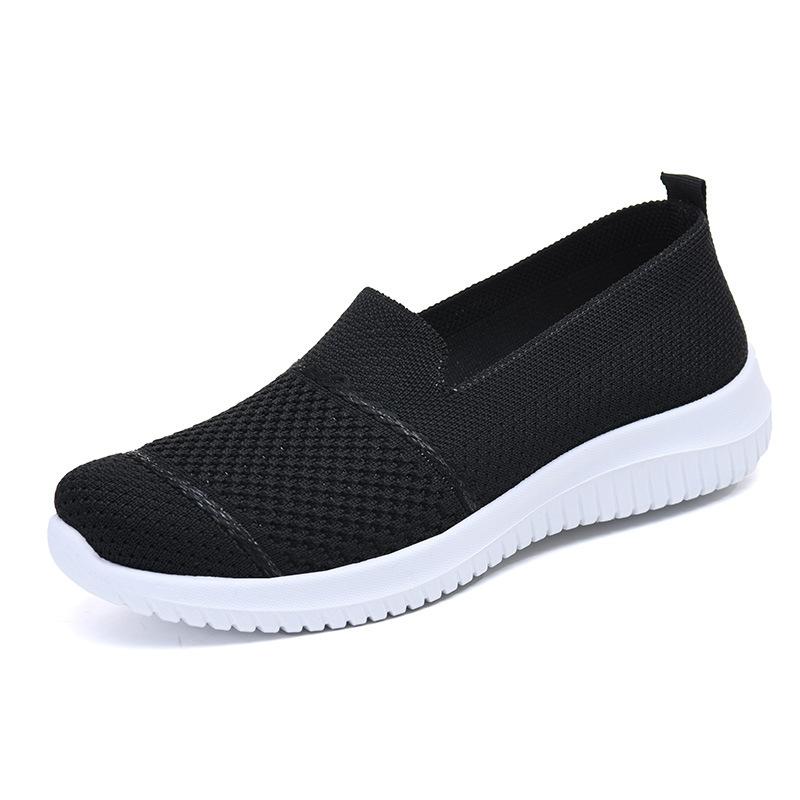 Women's New Oversized Breathable Fly Woven Shoes, Flat Work Shoes, Mesh Shoes, Women's Casual Single Shoes