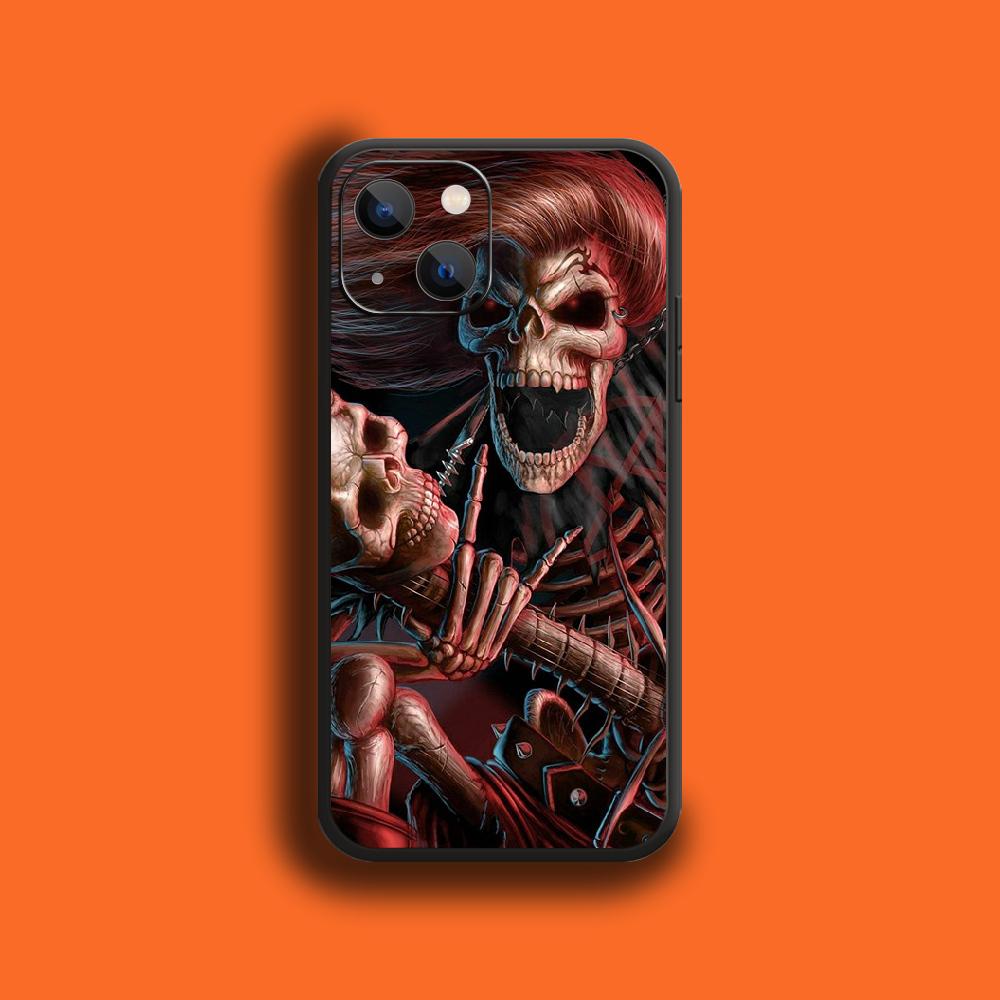 Чехол для телефона с изображением черепа и скелета ужасов для iPhone Samsung Galaxy Redmi Xiaomi Oppo OnePlus Note SA 7 8 9 10 11 12 13 14 20 21 22 23 53 54 Pro Ultra