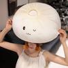 Super Soft Plush Material Steamed Bun Plush Pillow Fluffy Comfortable Stress Relief Food Shaped Hug Pillow PP Cotton Filled