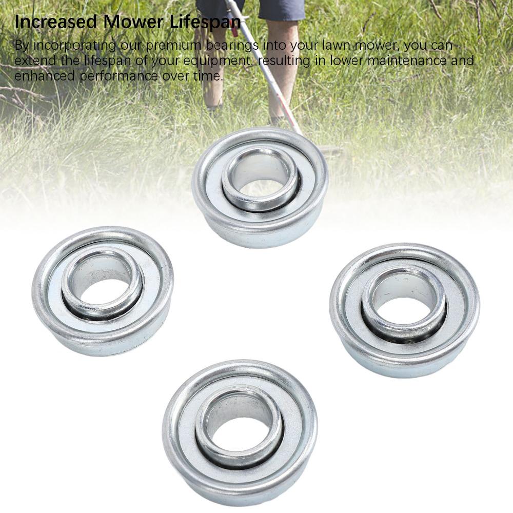 4PCS Heavy Duty Lawn Mower Bearings Silver Wheel Drive Mower Bearings Durable Mower Shaft Bearings