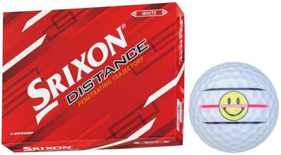 Мяч для гольфа Dunlop SRIXON DISTANCE 2022 года, модель с линией 1 [Hapiraki_Golf Line] (Белая дюжина_Нико-чан)