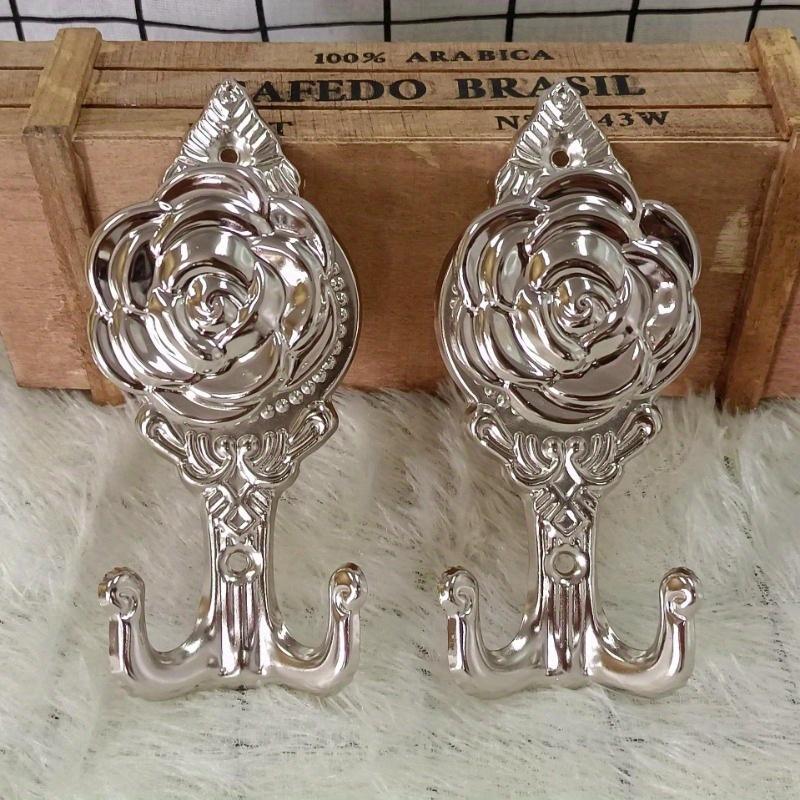 1Pair (С винтами) Европейский стиль крючки для штор украшения дома винтажные настенные подвесные для гостиной спальни одежда