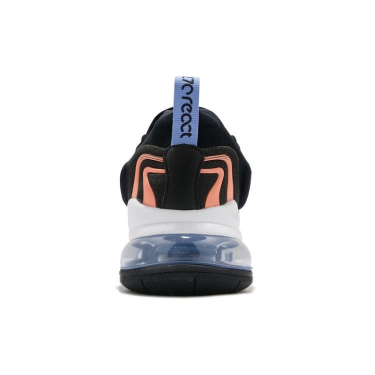Nike Air Max 270 React ENG Черно-оранжевые женские кроссовки White Vapor-Green CW8605-001