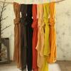 Super Long 240Cm Solid Color Linen Scarf, Retro Literary And Versatile