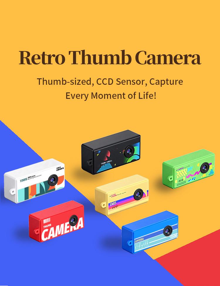 Retro Pendant Mini DSLR Thumb Camera - HD Photo & Video Recorder