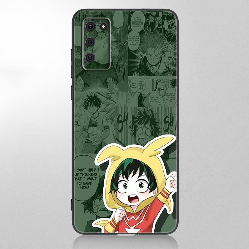 Чехол My Hero Academy Midoriya для Samsung Galaxy A12 A02S A22 A32 A52 A72 A71 A51 A41 A31 A21 A11 A50 A70 A10S A20S, черный чехол