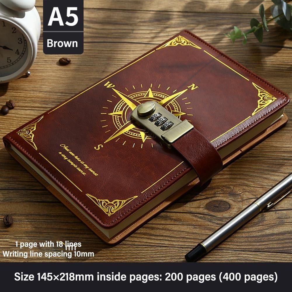 Утолщенный блокнот А5 с замком, дневник, новый блокнот, подарок студентам