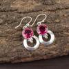 Pink Tourmaline Gemstone Jewelry, 925 Sterling Silver Earrings, Handmade Gorgeous Jewelry, Designer Earrings Gift For Women