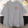 Sports Tops Number 23 Cotton T-shirts Print Y2K Men T Shirt Basketball Tee Unisex Casual Oversized Streetwear Men Clothing