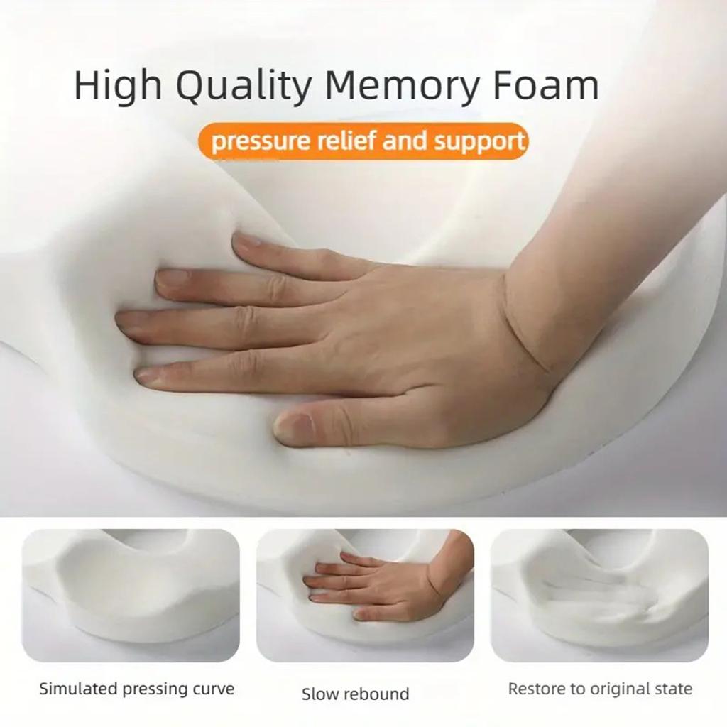 Ergonomic Memory Foam Donut Seat Cushion Comfort Pillow For Tailbone Pain Relief Bed Sores Hemorrhoids Sciatica Post Recovery