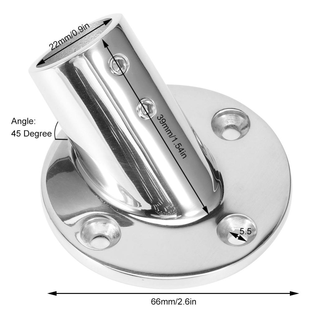 30° 45° 60° 90° Stanchion Base Column Hand Rail Railing Fitting  Marine Applications