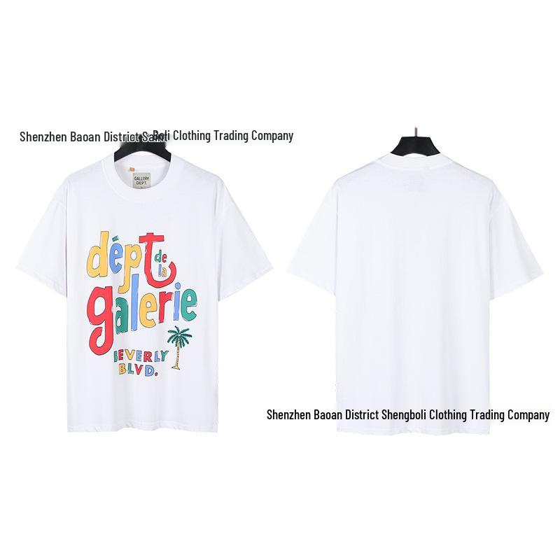 Унисекс Ретро Футболка с принтом D с коротким рукавом от GALL