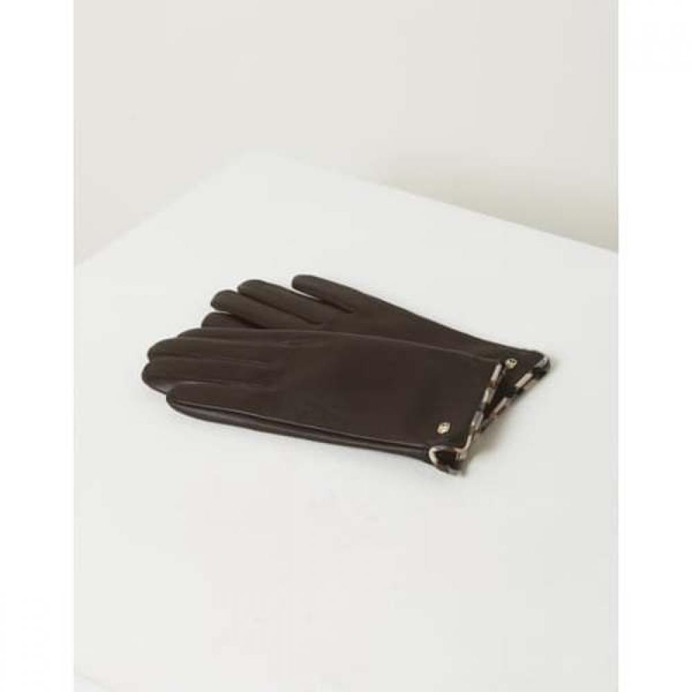 DakS Women S gloveS Brown Dd Solid Lamb Leather Dcgv6f301w3