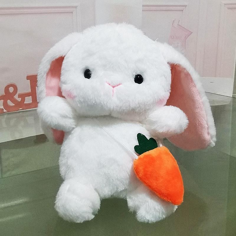 Милая плюшевая игрушка Белый Длинноухий Кролик - Идеальный подарок на день рождения для девочек