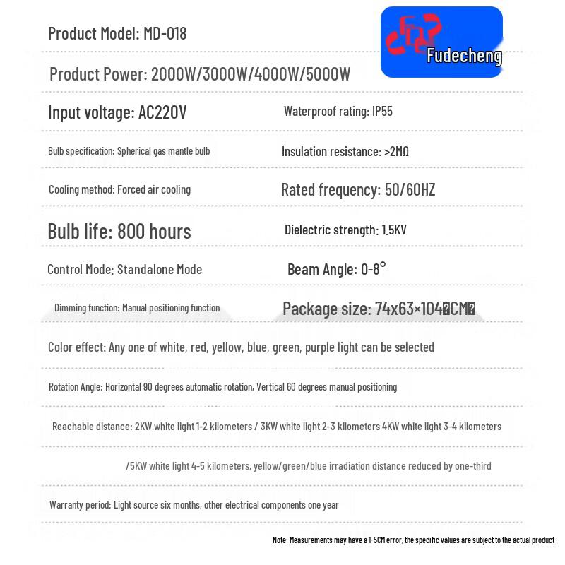 Rooftop Night Sky Scanning Xenon Searchlight