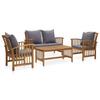 Day and Night - Day and Night Garden Furniture 4 Pieces with Cushions Solid Acacia Wood