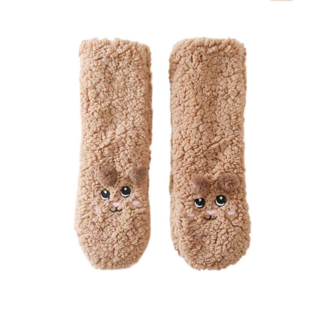 Plush Thick Thermal Socks Cartoon Fleece Sock Women Kawaii Floor Socks  Indoor