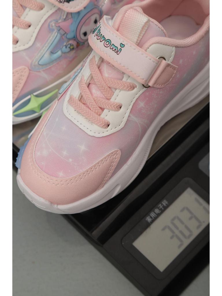 Детские мультяшные кроссовки с подсветкой: Коллекция Весна/Осень 2025 для девочек (Возраст 1-6 лет) - Светящаяся кожаная обувь