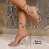 Мода Сексуальные Туфли-лодочки Сандалии Женские Вечерние Тонкий Супер Высокий Каблук Обувь для Женщин Однотонная Кожа На шнуровке Летняя Обувь Большого размера