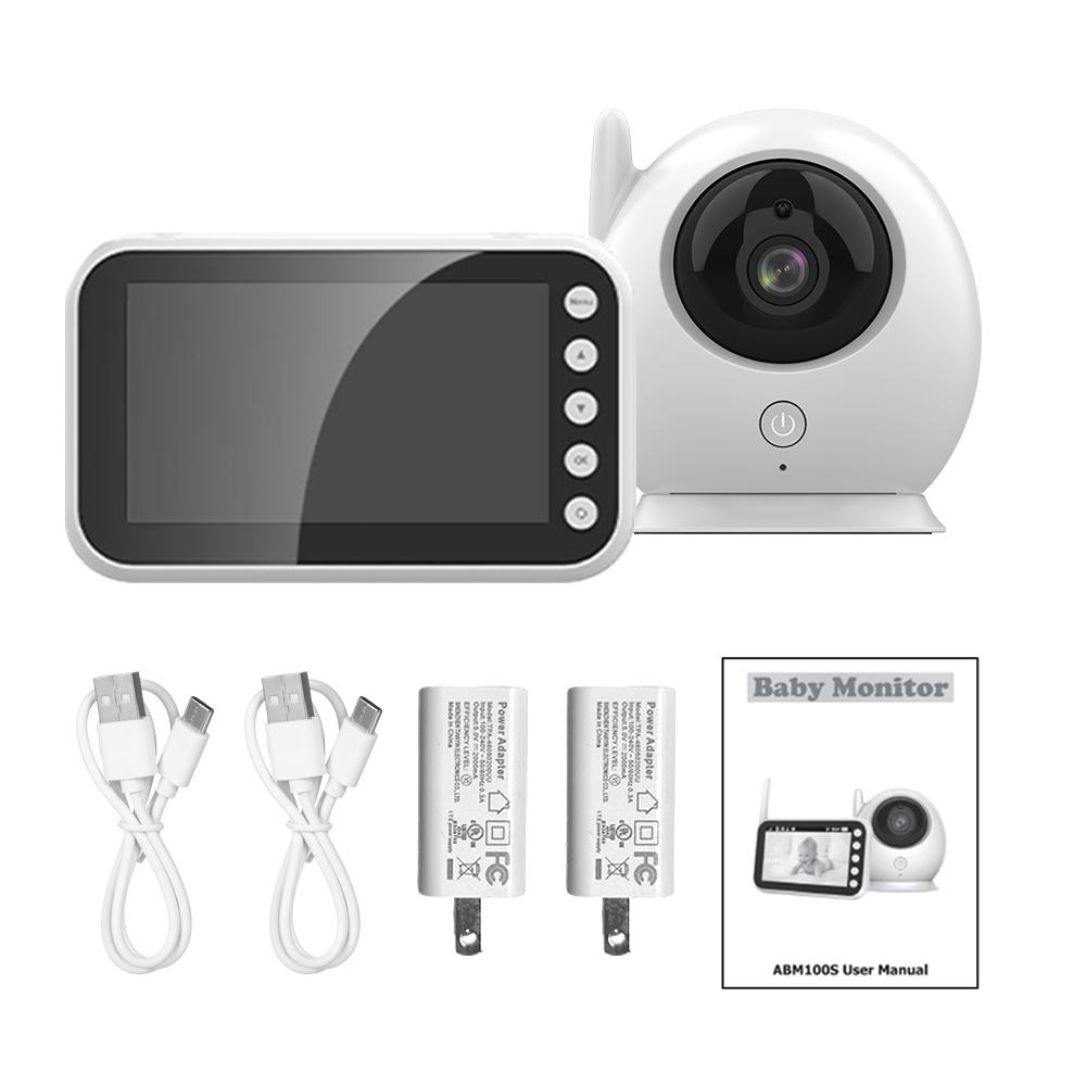 Монитор FHSS 2,4 ГГц с камерой 720P 4,3-дюймовый ЖК-экран Видеокамера 2-сторонняя аудиосвязь с плачем и движением