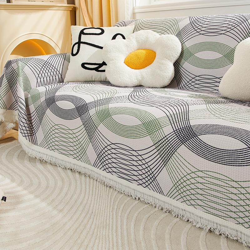 New Sofa Cover Cloth Four Seasons Universal Full Covered Oversized Straight Row Sofa Towel Fresh Sofa Cover Blanket