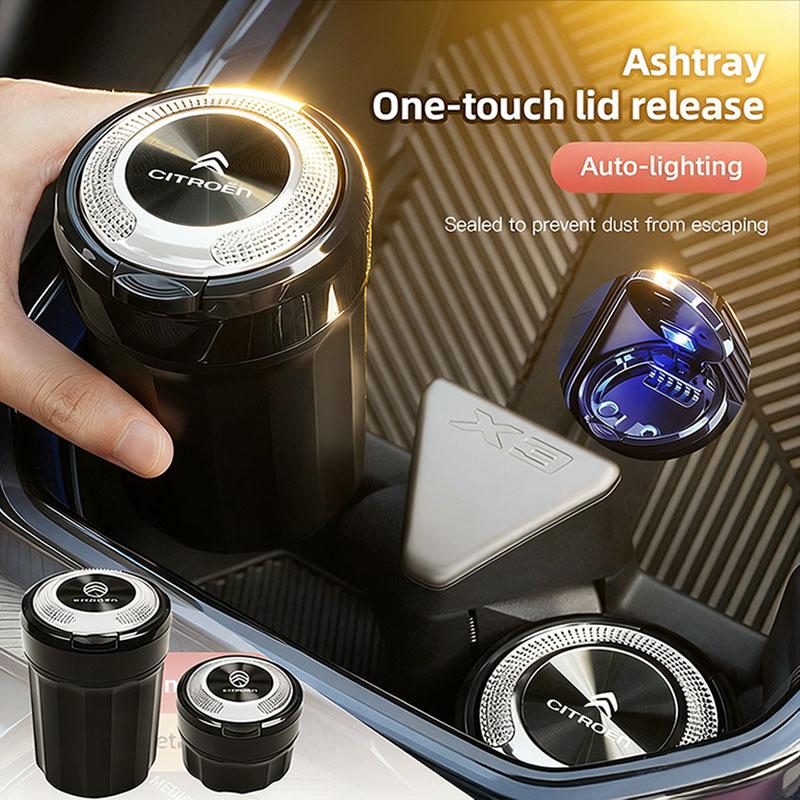 AGB3 Car Ashtray One Touch Open Portable Ashtray Cup Auto Interiors For Citroen C1 DS3 C2 C3 Vts C4 Saxo C4L C5 C6 C8 Xsara C3-XR