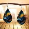 Retro Exaggerated Colorful Pattern Teardrop Earrings