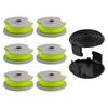 6 шт. для катушки лески WORX WA0014 для триммера WG168 WG184 WG190 WG191 с 2 колпачками для триммера