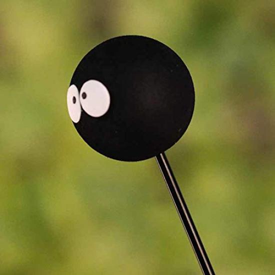 Qimeix Автостайлинг Милый Черное Лицо Угольный Брикет Шар Автомобильная Антенна Навершие Декорация Антенна для Автомобиля Автоаксессуары Материал ЭВА