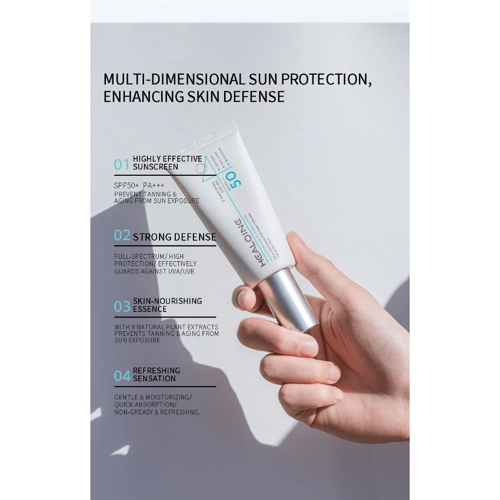 Headline Aqua Hydrating Sunscreen SPF50+ PA+++ 50 мл, легкий солнцезащитный крем, увлажняющий, корейская косметика, Kbeauty, образец