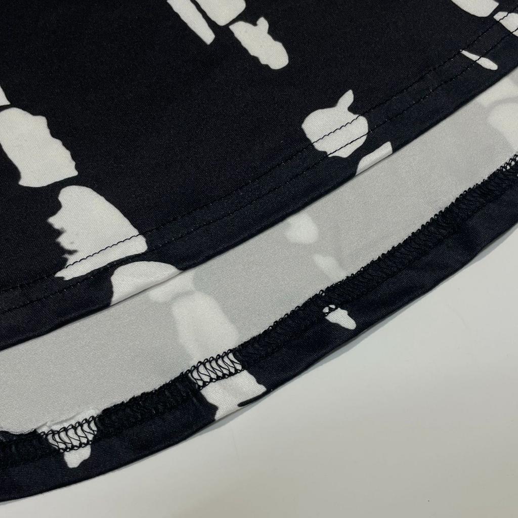 Women's Fashionable Retro Printed Camisole Waist Cinching Casual Dress