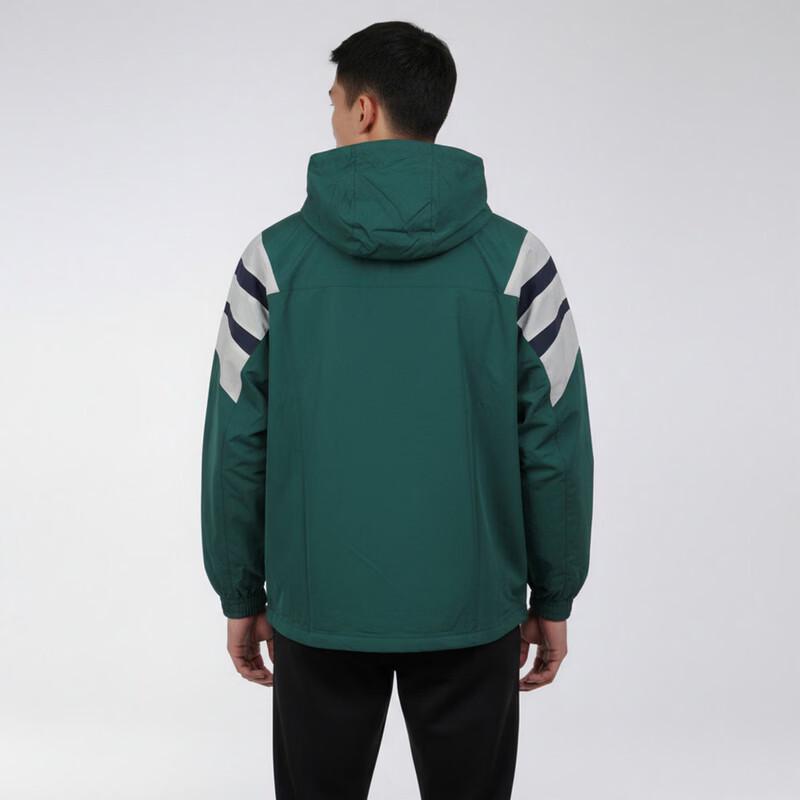 adidas Мужская тканая куртка с капюшоном в стиле колор-блок