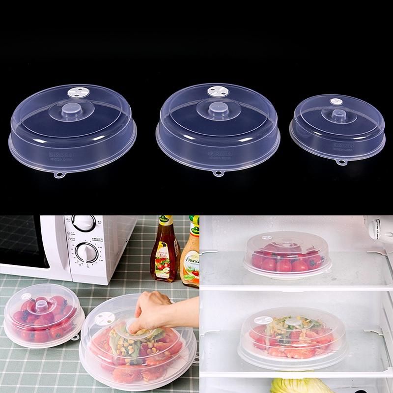 Clear Microwave Plate Cover Food Dish Lid Ventilated Steam Vent Kitchen Cooking