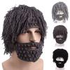 Winter Men Handmade Wig Beard Hats Crochet Mustache Knit Halloween Funny Festival Caps Face Tassel Party Mask Warm Hat