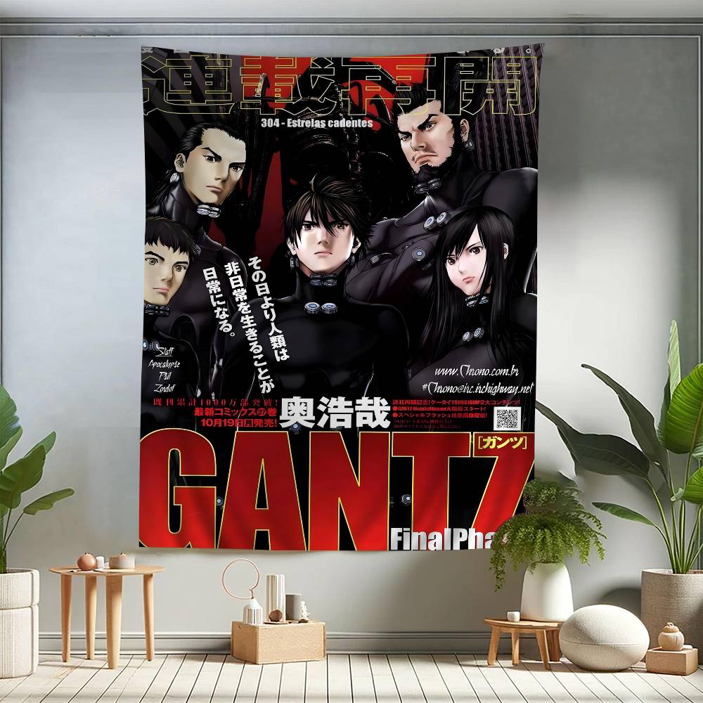 Japan Anime Gantz Tapestry Art Printing Art Science Fiction Room Home Decor Wall Art Decor