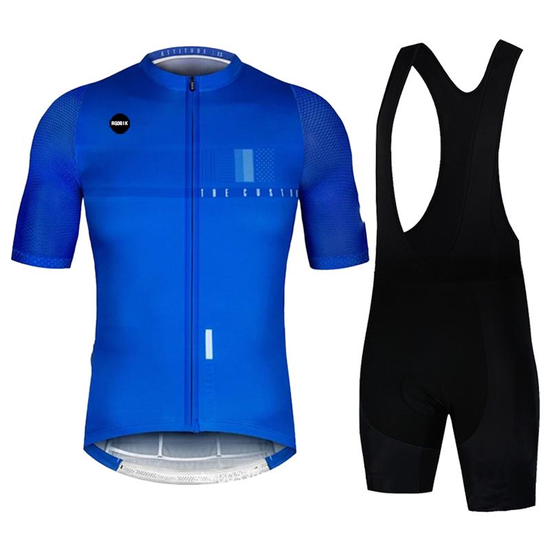 Men Short Sleeve 2026 Summer Breathable Cycling Suit Set Bicicleta Clothing MTB Maillot Ropa Ciclismo Sportswear Blue Bicycle Suit