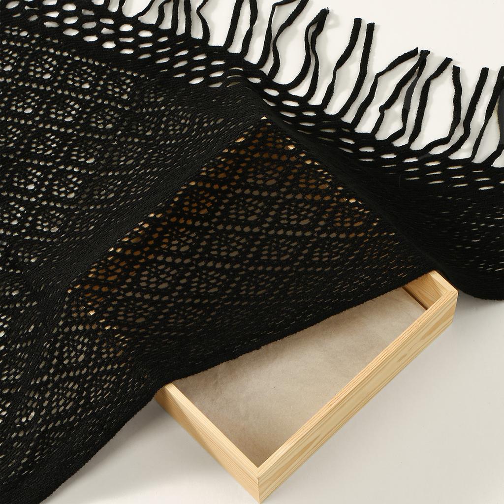 Новые вязаные хлопковые шали с кисточками, треугольный шарф, женские мягкие высококачественные накидки, дорожный пляжный кейп, женские ажурные модные шарфы