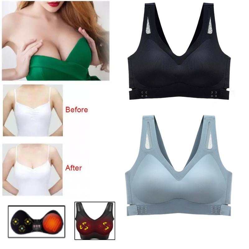 Электрический массажер для груди для женщин, удобный съемный дизайн с вибрацией для увеличения бюста