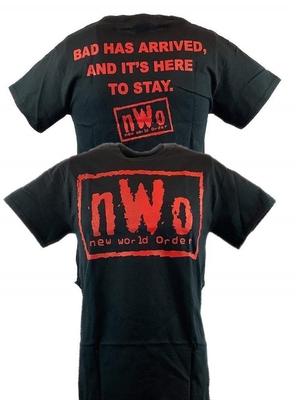 NWo Bad Has Arrived Футболка мужская с красным логотипом New World Order