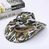 Men'S Hat Camouflage Cowboy Hat Summer Sun Protection Large Edge Sun Hat Outdoor Travel Mountaineering Hat Casual Fishing Hat