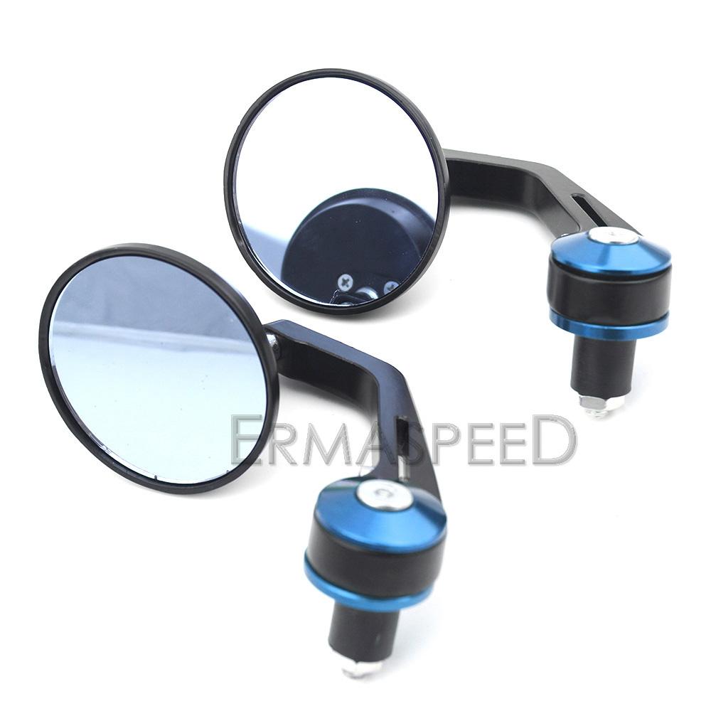 Алюминиевые 7/8 "22 мм мотоциклетные зеркала заднего вида с поворотной ручкой на 360°, сторона заднего вида
