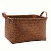 American Retro High-End Imitation Rattan Storage Basket Snack Toy Dirty Laundry Basket Miscellaneous Storage Box Picnic Basket