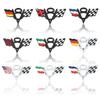 3D Metal V8 Italy France America US UK Flag Rear Trunk Fender Emblem Badge Sticker for Dodge Jeep Ford Accessories
