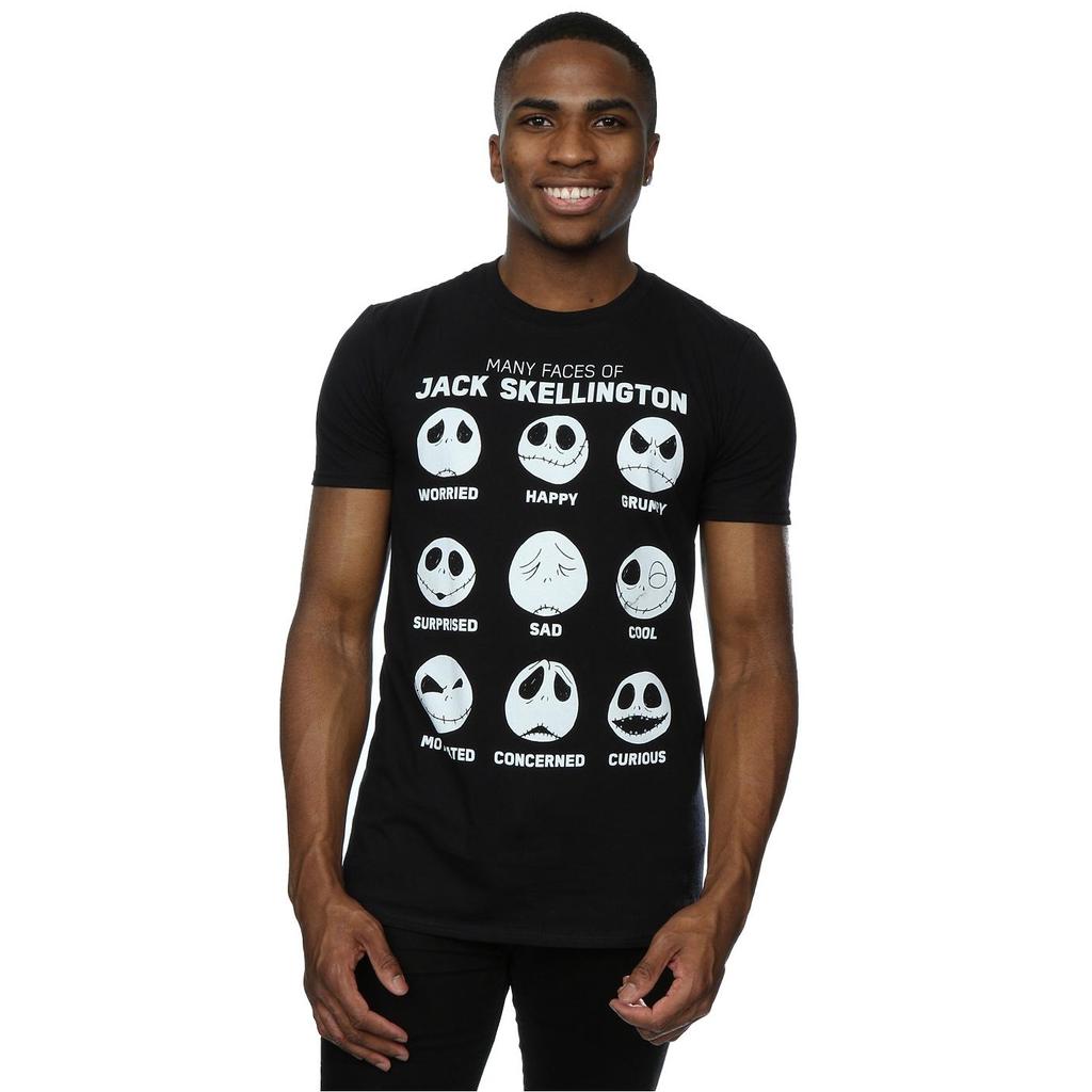 Disney Mens Nightmare Before Christmas Many Faces Of Jack T-Shirt