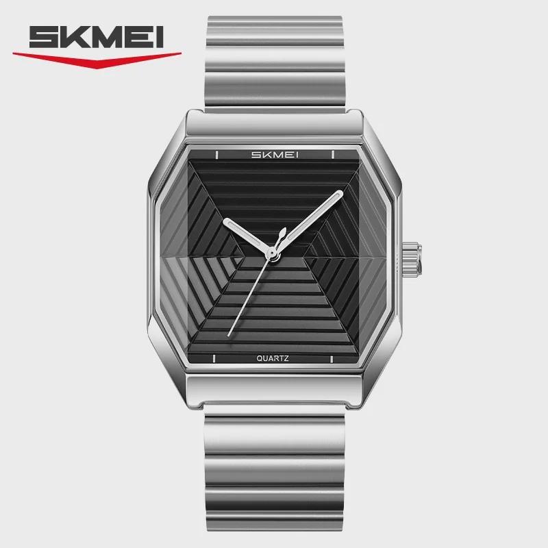 Fashion Quartz Watch Unique Design Stainless Steel Men's Wristwatches Business Watches for Men