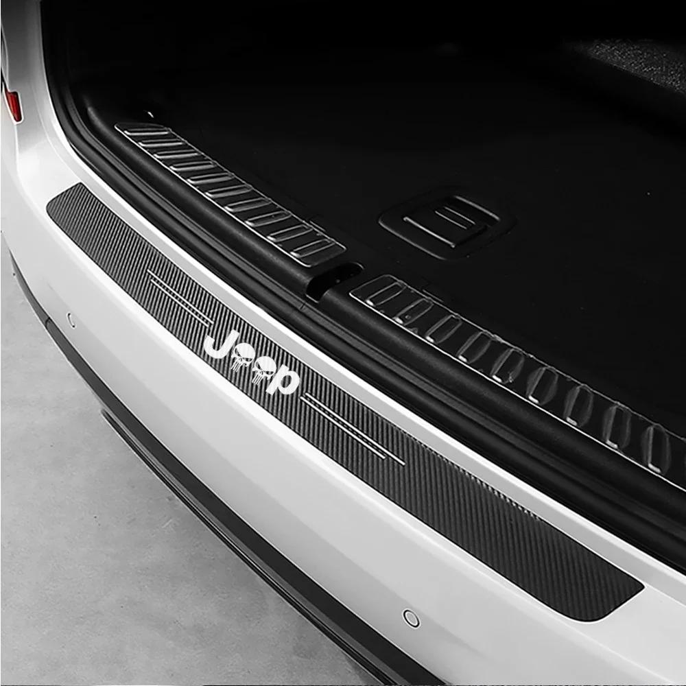 FJN1 Наклейки на порог двери багажника автомобиля с логотипом Jeep Commander Wrangler Grand Cherokee Compass Renegade JK Patriot Декор