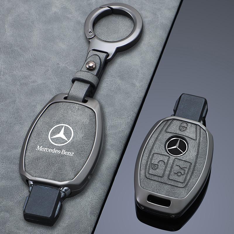 CRT1 Alloy Style Car Key Case Cover Shell Fob For Mercedes Benz A B C E G Class C200 C300 E350 W205 E260L GLK A45 AMG BGA Accessories