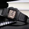 Casio Серия STANDARD Модный ЖК-дисплей Кварцевый механизм Ремешок из смолы Японские и корейские часы Мужские часы Черный циферблат W-800HG-9A