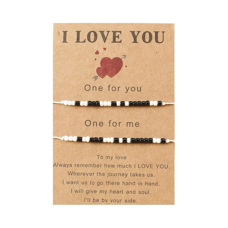 Браслет JYL TS Богемский плетеный азбукой Морзе с карточкой Призывает Тайну и Связь