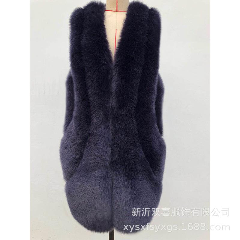 Меховая куртка осень-зима новая корейская версия мех лисы женская повседневная шуба искусственный меховой жилет